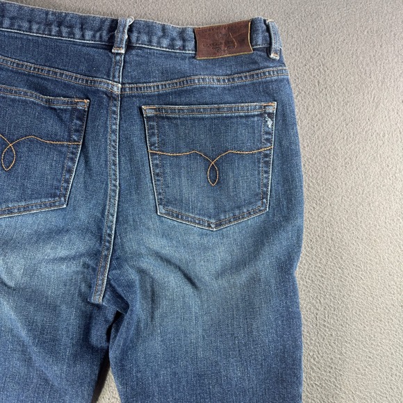 Lauren Ralph Lauren Jeans Women 8 Blue Wash Denim‎ Straight Leg Y2K Fade - Picture 6 of 13